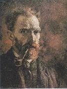 Vincent Van Gogh Self Portrait with pipe china oil painting artist